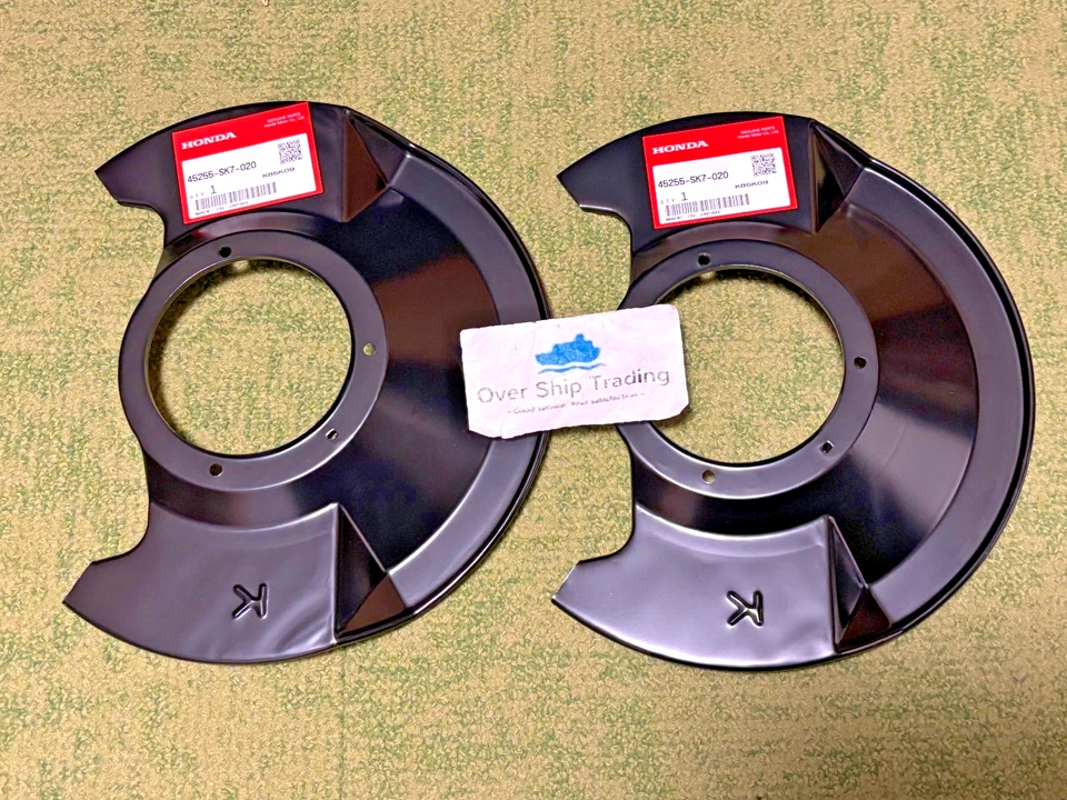 Acura Genuine Integra Honda Civic Front Brake Splash Guard Left Right Pair OEM - Imagem 1 de 4