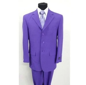 Men's Basic Single Breast 3 Button Work Suit with Pants Fortino Landi 802P - Picture 1 of 6