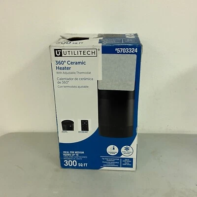 Utilitech Upto1500-W Ceramic Tower Indoor ElectricSpace Heater Thermostat 8.5X14 - Image 1 of 4