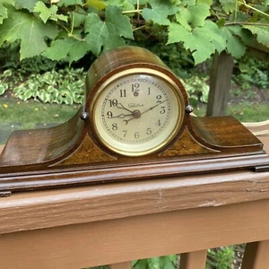 Antique Warren Telechron Co Mantle Clock Mahogany Wood Belmont USA With Core - Picture 1 of 8