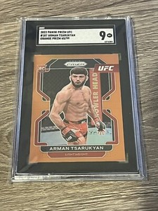 2022 Panini Prizm UFC Arman Tsarukyan #187 Orange Prizm /99 SGC 9 RC
