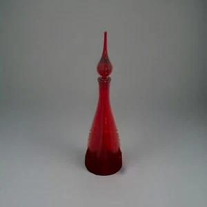 Bottiglia e tappo decanter crepitante rosso rubino vetro pellegrino vintage "17,5" 21L - Foto 1 di 5