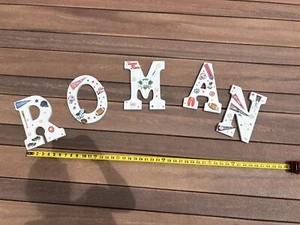 Personalisiertes Wandschild mit Namen RÖMER für JUNGEN Schlafzimmer - Bild 1 von 13