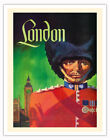 London England - The Royal Queen's Guard - Vintage Travel Poster by David Klein