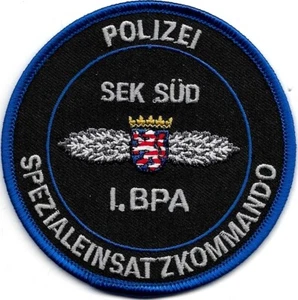 SEK SÜD  Polizei HESSEN Patch Abzeichen I. BPA Aufbügler Spezialeinsatzkommando - Bild 1 von 2