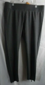 SERENA WILLIAMS KNIT WOMEN LONG PANTS GRAY WIDE WAISTBAND ZIP AT ANKLE BACK 3X - Picture 1 of 9