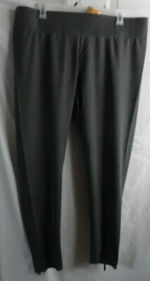 SERENA WILLIAMS KNIT WOMEN LONG PANTS GRAY WIDE WAISTBAND ZIP AT ANKLE BACK 3X - Image 1 of 4