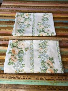 MONTGOMERY WARDS SPRING ROSE  FLORAL  FULL SHEET SET Vintage double Fitted Flat