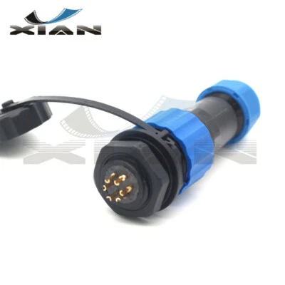 16mm Panel Mount 6Pin Waterproof Connector,Industrial Electrical Wire Connector - Image 1 of 4