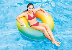 NEW Intex Pool Rainbow Hombre Tubes 1202cm Great for Travel 58202 - Picture 1 of 7