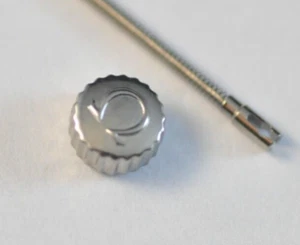 Omega watch crown cosmic de ville 4.4mm tube 2mm with female split stem - Picture 1 of 6