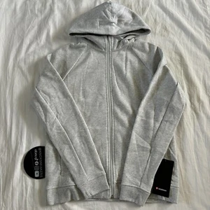 lululemon Classic-Fit Fleece Full Zip Hoodie HCUG/WHT Core Light Gray Men’s L - Picture 1 of 5