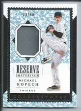 2019 Panini Chronicles - Cornerstones RM Crystal RM-MK Michael Kopech #39/49