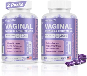 Vaginale Feuchtigkeitscreme Kapseln, Kacip Fatimah 1.000 mg & Manjakni, Slippery Elm für - Bild 1 von 12
