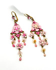 Lovely Michal Negrin  Earings With Colourful Crystals Israel #428#