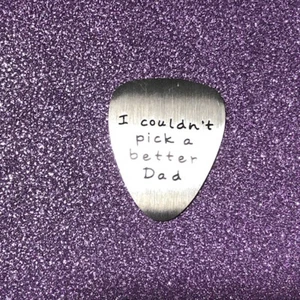 I couldn't pick a better Dad Novelty Guitar Picks Titanium ~Free Shipping~ - Picture 1 of 2