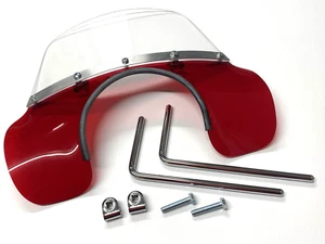 VESPA P125X P150X P200E ZANZARIERA ROSSA TRASPARENTE CON TUTTI I MATERIALI DI FISSAGGIO - Foto 1 di 5