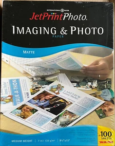 Imaging and Photo Paper 8½"x11" 7 mil Matte, Pk. of 100 - New - Photo 1/2