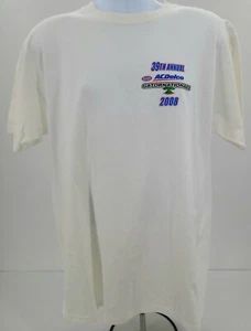 Anvil 2008 NHRA GatorNationals Signed T-Shirt L Mens White S/S With Graphic Logo - Picture 1 of 4