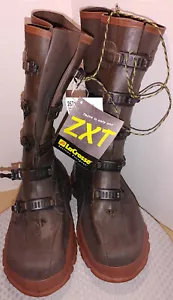 Lacrosse ZXT Boots Mens 8 Brown Slip Over the Shoe Rubber 14" Premium 5-Buckle - Picture 1 of 7