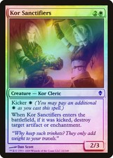 Kor Sanctifiers FOIL Zendikar PLD White Common MAGIC GATHERING CARD ABUGames