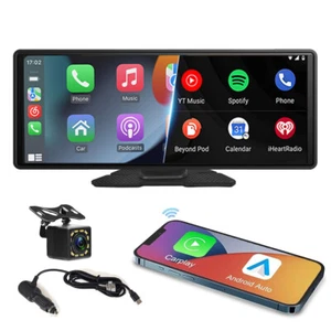 Estéreo portátil para automóvil de 10,26" inalámbrico Carplay Android pantalla táctil automática FM HD + CÁMARA - Imagen 1 de 12