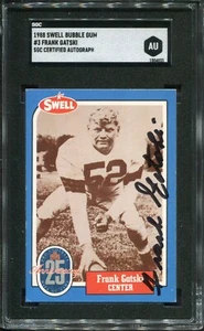 Swell Greats #3 1988 Frank Gatski Cleveland Browns - Autógrafo auténtico SGC - Imagen 1 de 2