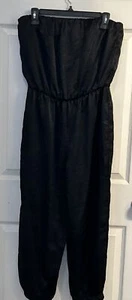 Baby Phat Jumpsuit Womens 7 Black Satin Style Vintage Y2K Sleeveless Romper - Picture 1 of 7