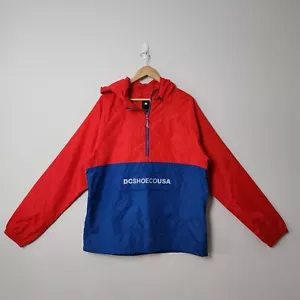 DC Shoes Jacket Mens XL Extra Large Red Windbreaker Sedgefield Colour Block - Picture 1 of 11
