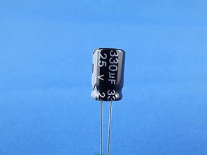 6x Elko 330uF (µF), 25V radial - Bild 1 von 1