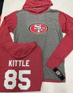 GEORGE KITTTLE SAN FRANCISCO 49ERS PARA HOMBRE SUDADERA CON CAPUCHA LIGERA TALLA NUEVA CON ETIQUETAS - Imagen 1 de 1