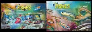 Maldivas Maldivas 2015 Mi. 6070-6073 bloque 874 montado sin montar o nunca montado peces peces peces - Imagen 1 de 1