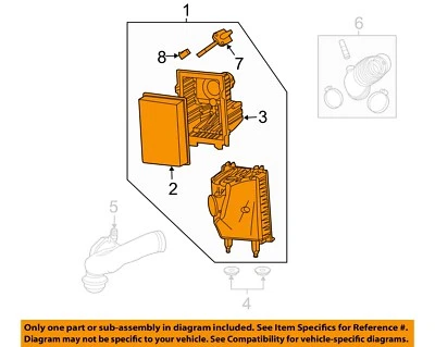 Used Air Cleaner Assembly fits: 2008 Mercury Mariner 2.3L VIN Z 8th digit AT Gra - Image 1 of 3
