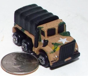 Small Micro Machine Military US Army 6X6 Cargo Truck /Desert Camo w/Black Cover - Picture 1 of 4