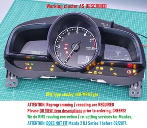 02/17-2025 Mazda 2 Instrument Cluster GT Genki AUTO DJ Series 2 DL ONLY GENUIINE - Picture 1 of 11