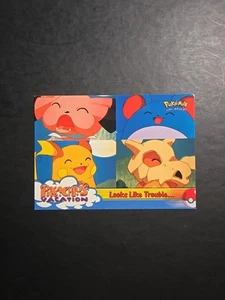 Pokemon Topps Pikachus Vacation sembra un problema #44 etichetta blu LP - Foto 1 di 2