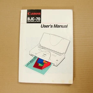 Stampante vintage Canon BJC-70 Color Bubble Jet manuale utente 1995 libro tascabile - Foto 1 di 3