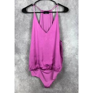 VICI Tanga Body Gr. M rosa ärmellos Oberteil Einteiler seidig sexy Bluse - Bild 1 von 8