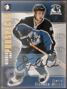 2004-05 IN THE GAME HEROES & PROSPECTS STEPHEN WEISS #A-SW AUTOGRAPH RAMPAGE - Picture 1 of 2