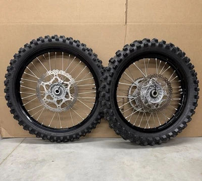 2020 Yamaha YZ450F OEM DID 19" / 21" Wheel Tire Set Black Wheels #0905 - Image 1 of 4