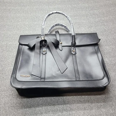 MOSISO Bolso de Mano para Laptop Maletín Negro Imitación Cuero Lazo Superior Asa Trabajo Hombro Foto 1 de 4