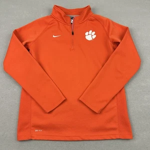 Clemson Tigers Sweater Women XL Orange Nike 1/4 Zip Pullover Dri Fit NCAA - Picture 1 of 11
