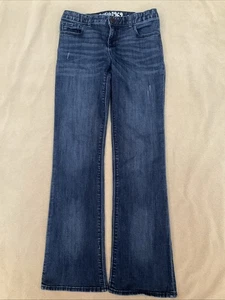 Gap Kids 1969 Jeans 14 Regular Blue Denim Boot Cut Adjustable Waist - Picture 1 of 5
