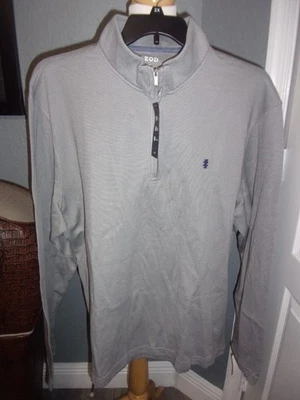 Pullover Izod Para Hombre Gris Clásico 1/4 Cremallera Talla XXL Foto 1 de 2