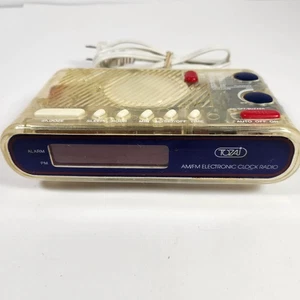Tozai 2233T See Through AM/FM Clock Radio Vintage 90s Radio TESTED AND WORKS! - Picture 1 of 10