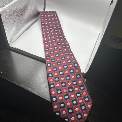 Pfizer Pharmaceutical Blue Pill Print Medical Drug Rep  Silk Neck Tie - Image 1 of 4