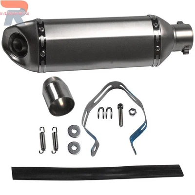 Tubo de escape de titanio de 370 mm para bicicletas de tierra/calle ATV (51 mm universal) Foto 1 de 4