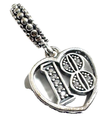 Pandora 18th Celebration Dangle Charm Sterling silver 797262CZ - Image 1 of 4