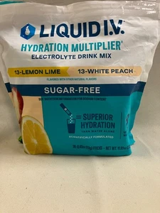 Liquid IV Lemon Lime & White Peach Hydration Multiplier Electrolytes Drink 30 ct - Picture 1 of 2