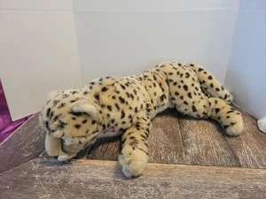 FAO Schwarz Cheetah Leopard Toys R Us Plush Laying Jungle Stuffed Animal Toy - Picture 1 of 7